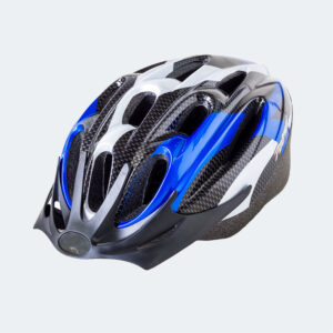 Casco de bicicleta azul