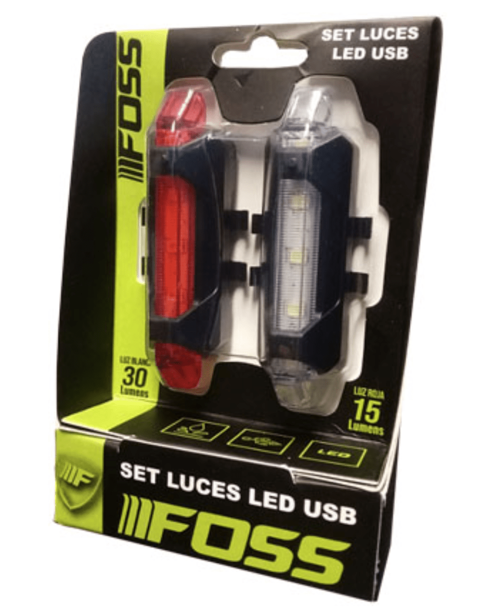 Set Luces Foss Led USB 30-15 Lumenes – ADRENALINA SPORT